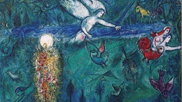  paradis - Adam et Ève chassés du Paradis détail contemporain Marc Chagall